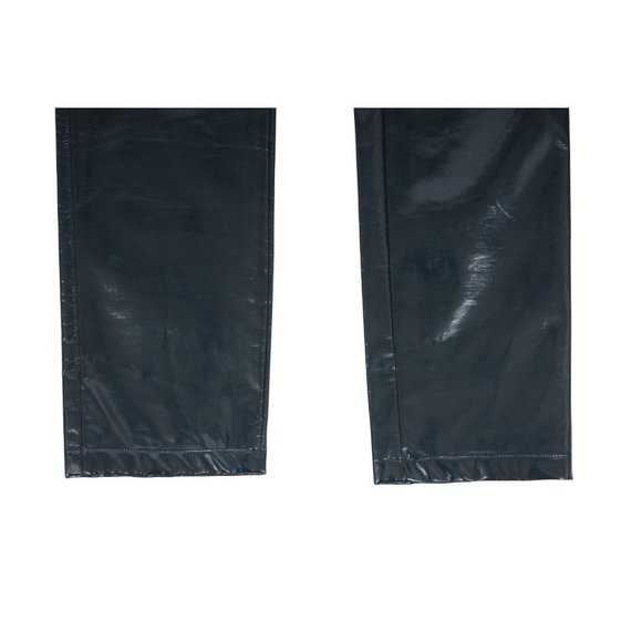 Dior Womens PVC Pants US 8 F 40 Shinny Viscose Anthracite Blue Slim Fit Trousers - Picture 3 of 10
